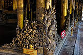 Myanmar - Mandalay, Shwenandaw Kyaung (the Golden Palace) a wonderful example of the Burmese unique teak architecture and wood-carving art. 